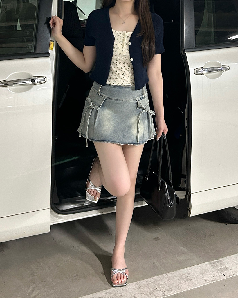 リボンポケットミニスカート | ファッション通販サイト NUGU