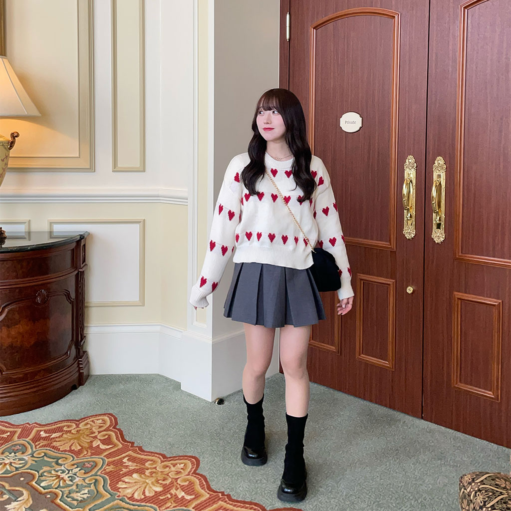 プリーツスカート 高身長さん向け＋6cm】デニムサイドプリーツスカート