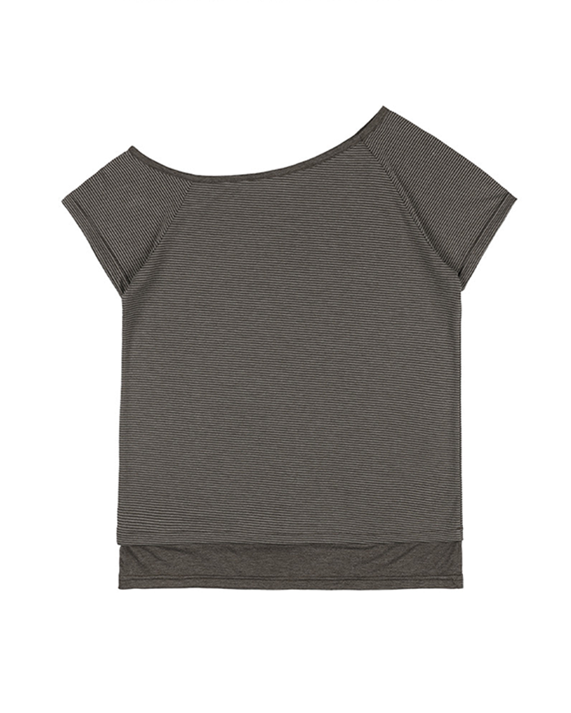☆NASTY FANCY CLUB☆ MYSTIC ONE SHOULDER TEE BROWN F25QB107 MYSTIC ONE-SHOULDER TEE (BROWN) F25QB107 | ファッション通販