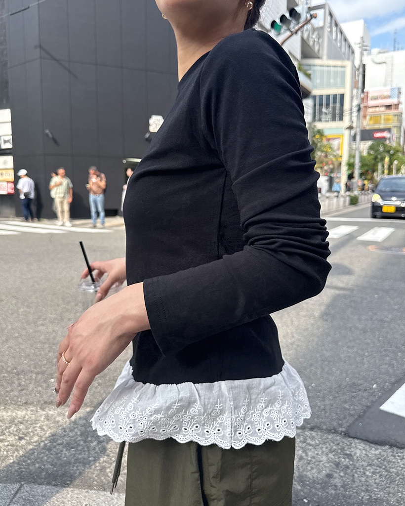 レースロングTシャツ | ファッション通販サイト NUGU