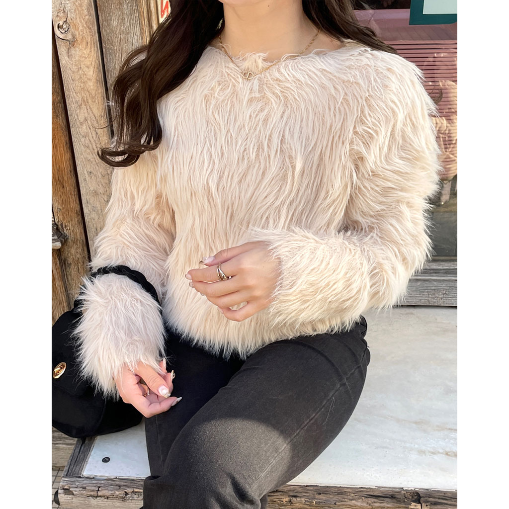 フラッフィークロップドニット | ファッション通販サイト NUGU