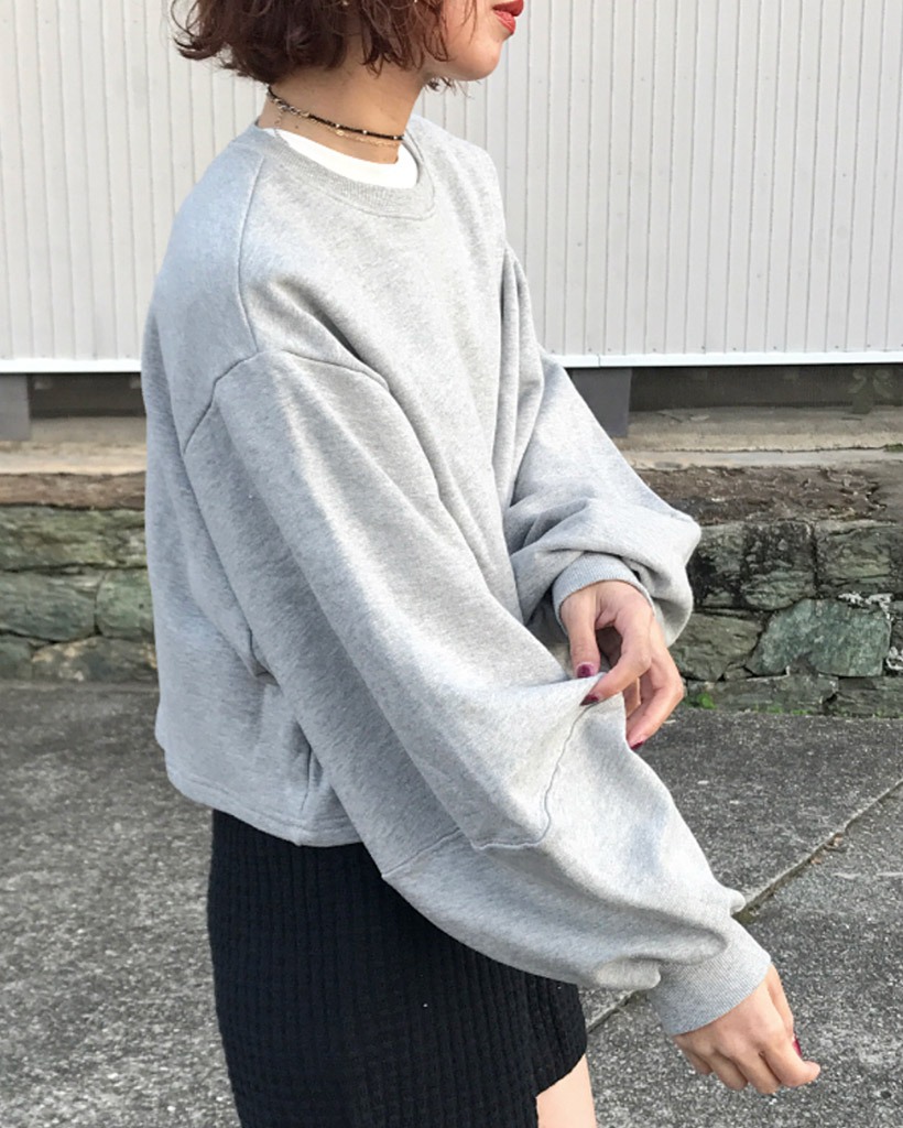 新品AP STUDIO NOUVUELLE VAGUE アシンメトリースウェット AS KNOW AS（アズノゥアズ） トレーナー スウェット2WAY リボン ロゴ