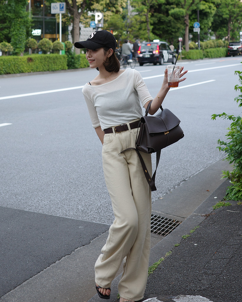 ハイウエストワイドコットンパンツ | ファッション通販サイト NUGU