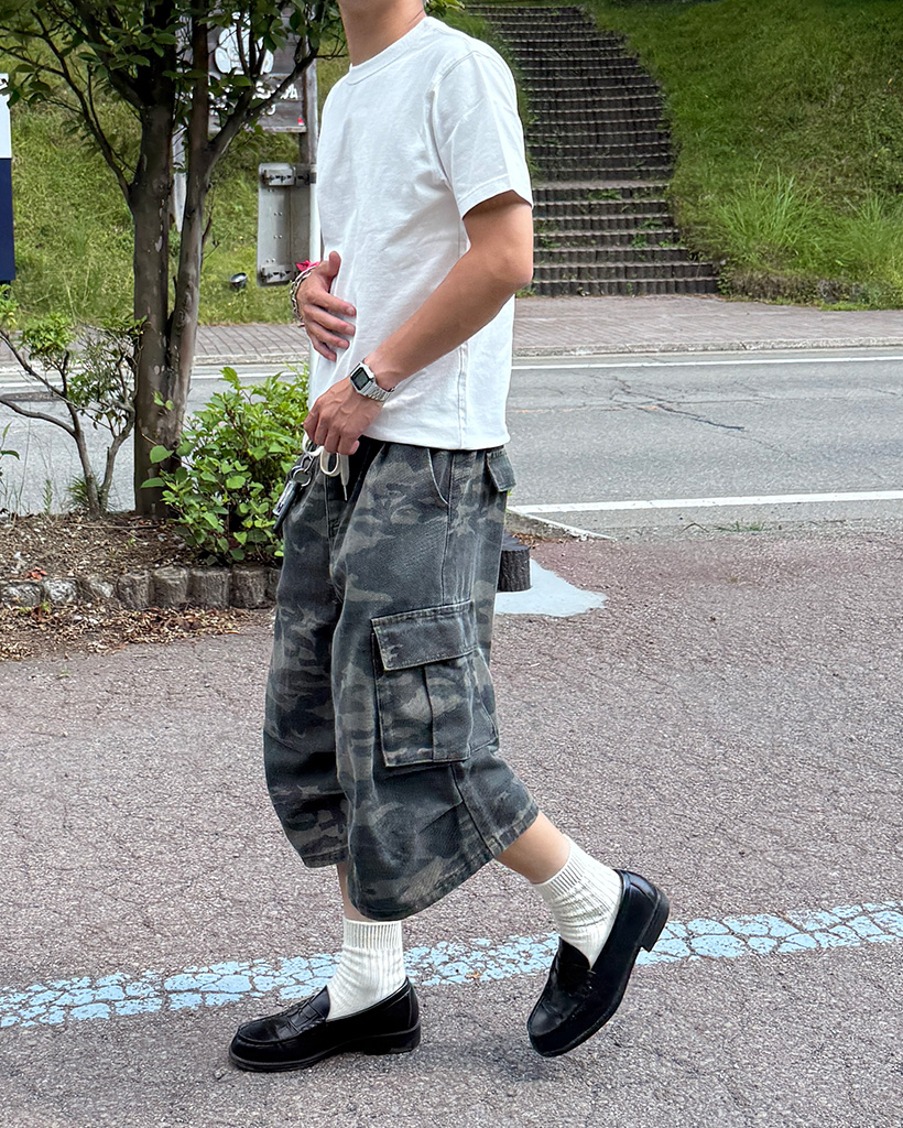FANCY CLUB カーゴレタリングバミューダパンツ カーゴパンツ 迷彩 FANCY CLUB カーゴレタリングバミューダパンツ カーゴパンツ