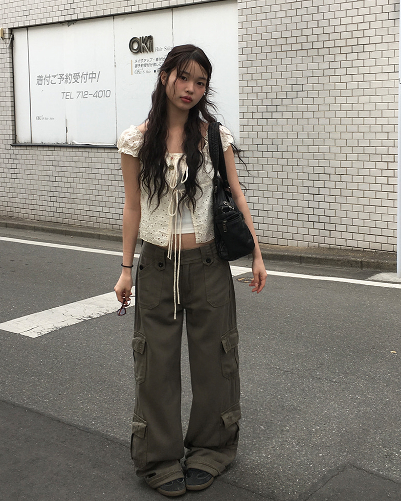 Y2K minus two カーゴパンツ　XS ノーブランド　ブルー gossip!ロサンゼルス カーゴパンツ Y2K カジュアル ドロー
