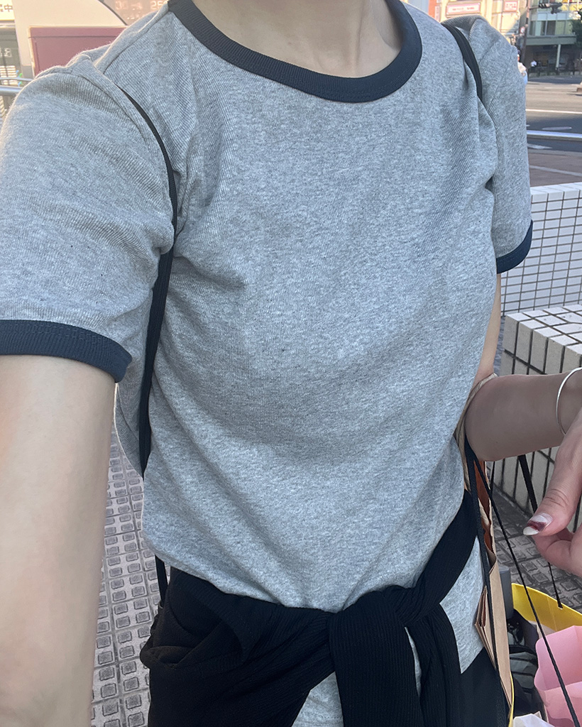 GENANX バイカラーTシャツ 切替デザイン2色人気 unisex GENANX バイカラーTシャツ 切替デザイン2色人気 unisex