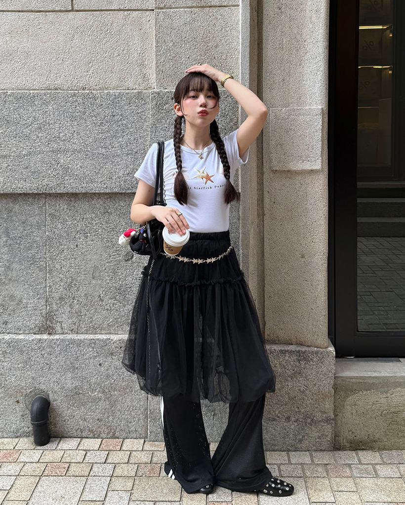 【DOLCE & GABBANA】黒シフォン マーメイドスカート W63 H90 Chiffon midi shirt dress with piqué cuffs and shirt front in