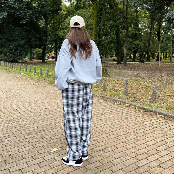 notch number18 チェックパンツ nixnut】Stic Pants - Black Checkered – chu chu CHUPETERIA