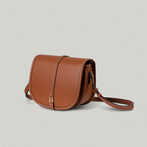 FOLNUA CLASSIC LOGO POCHE BAG BROWN - STITCH | ファッション