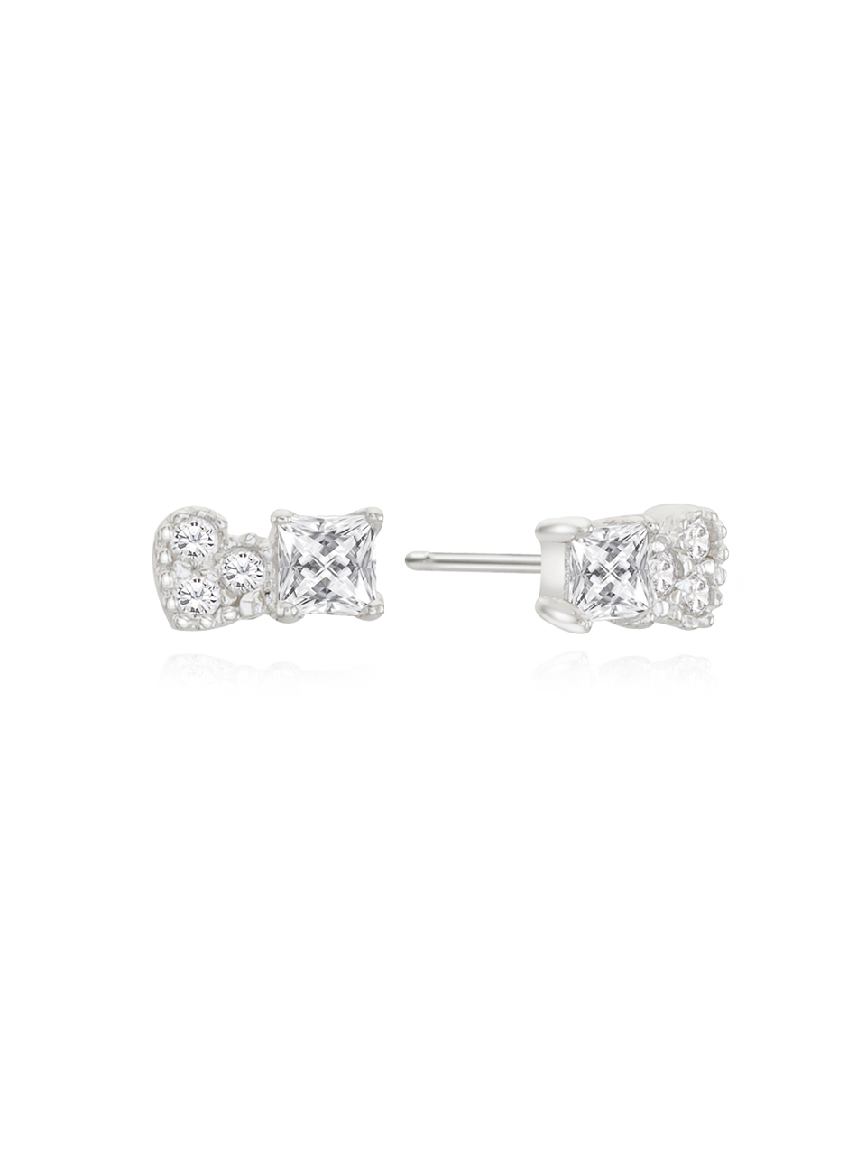 lovey heart cubic earring