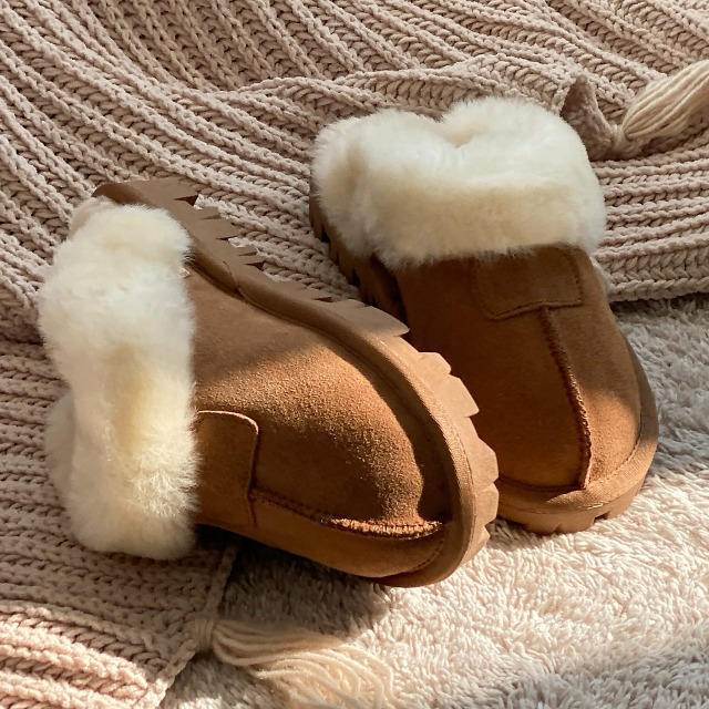UGG ブラウン ファースリッパ UGG ブラウン スリッパ ファー付き ファー付きスエードスリッパ