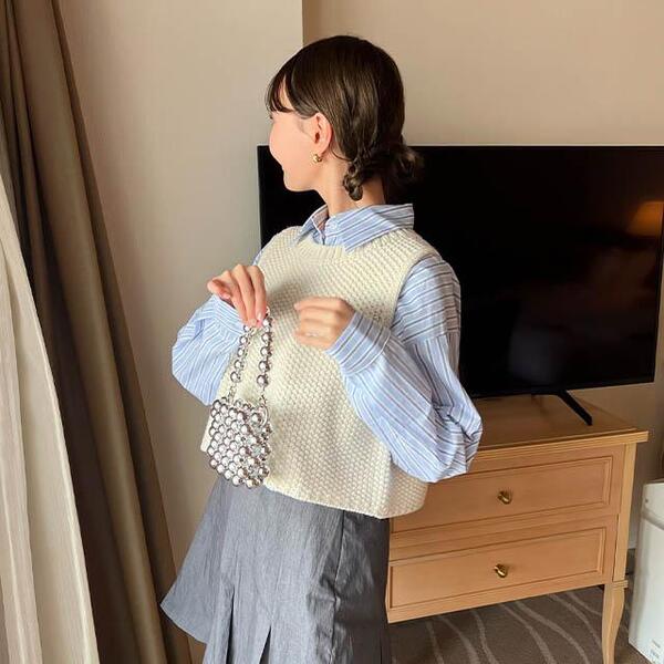 SILVER BEADED MINI バッグ MOUSSY（マウジー）の「SILVER BEADED MINI バッグ（ショルダー