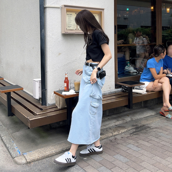 デニムカーゴロングスカート | ファッション通販サイト NUGU