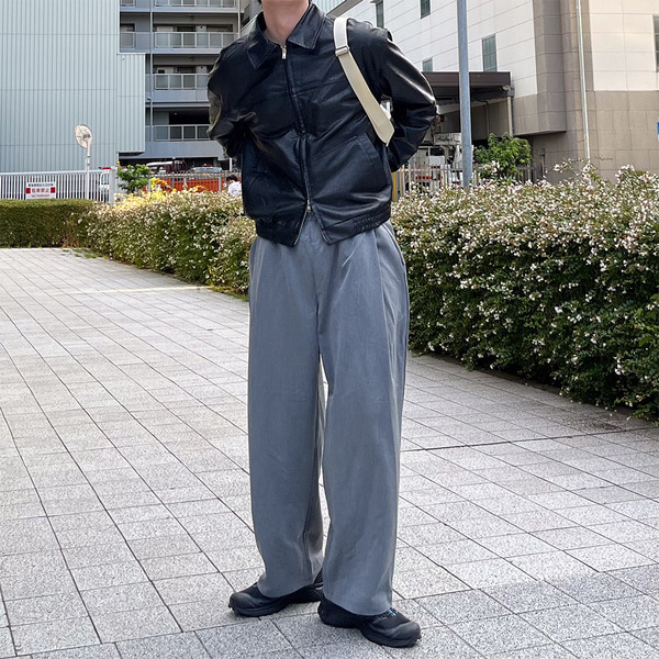 タック入りワイドスラックス | ファッション通販サイト NUGU