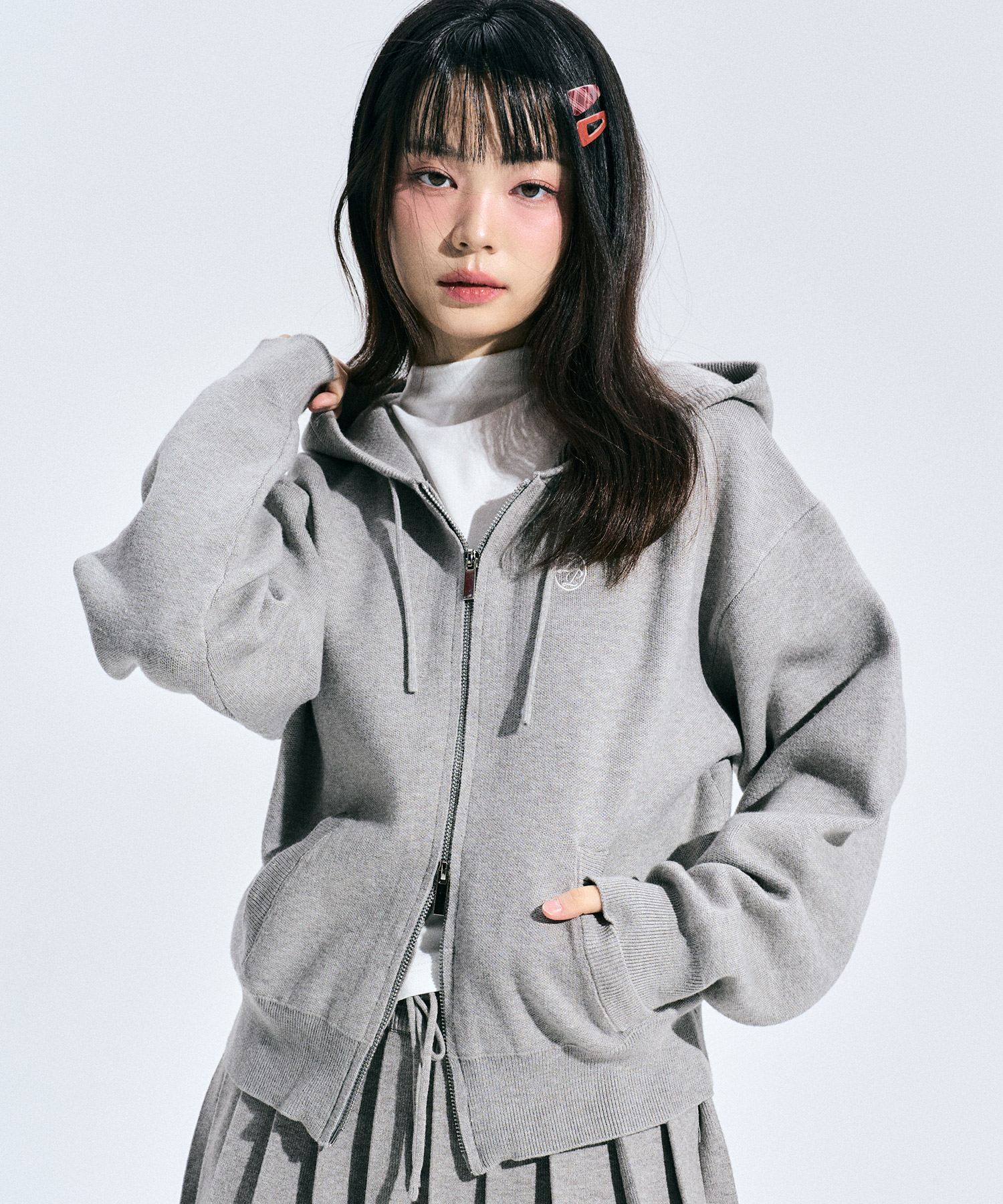 Hudiegongzhu 2点 Zip Up Hoodies - Grunge Y2K Graphic Prints - Alt Fashion