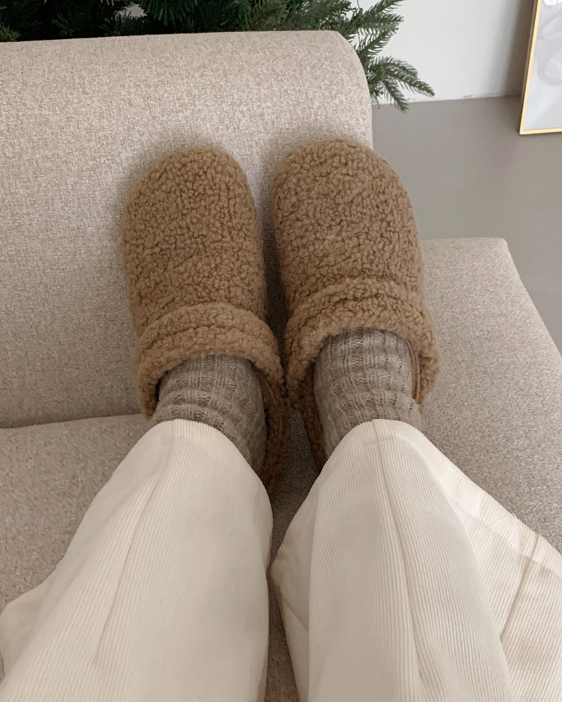 2WAYボアミュールサンダル/スリッパ