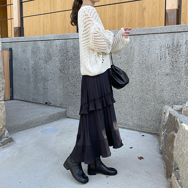 G_kiku。 かぎ針編みボートネックニット | ファッション通販サイト NUGU