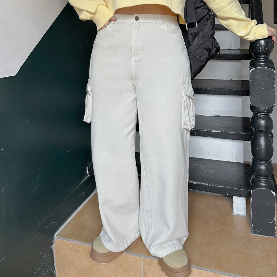 lig. ワイドカーゴパンツ Lig. ワイドカーゴパンツ グレー コットンカーゴワイドパンツ