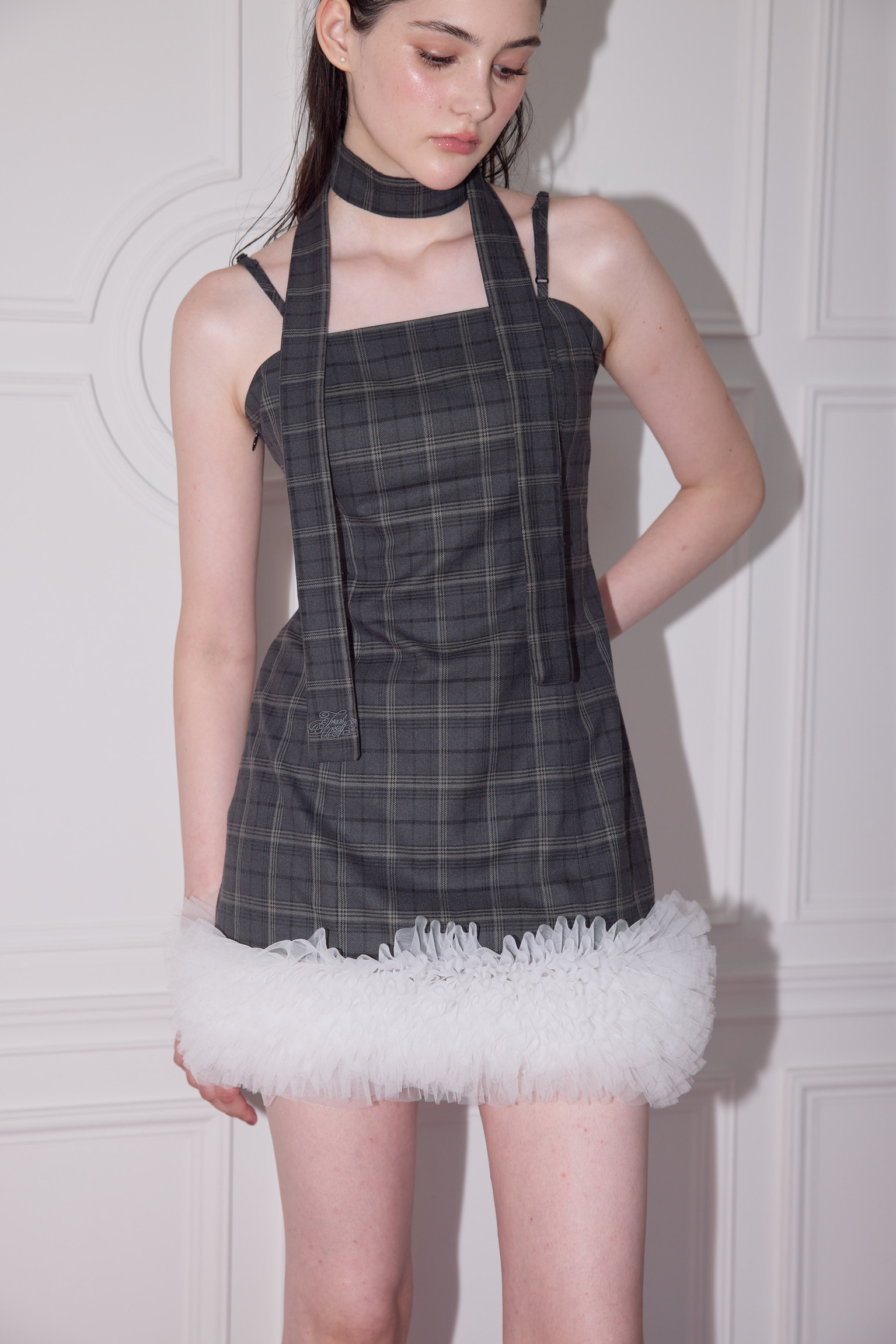 Treatürself Tulle Bloom mini Dress グレー Tulle Bloom mini Dress | ファッション通販サイト NUGU