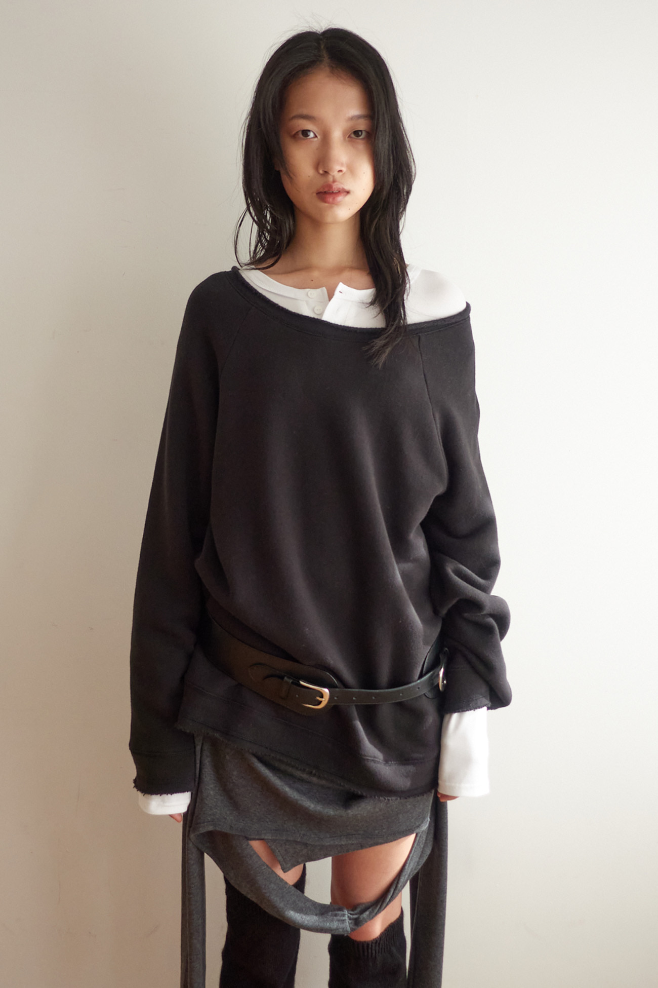 BASIC SWEAT TOP / BLACK