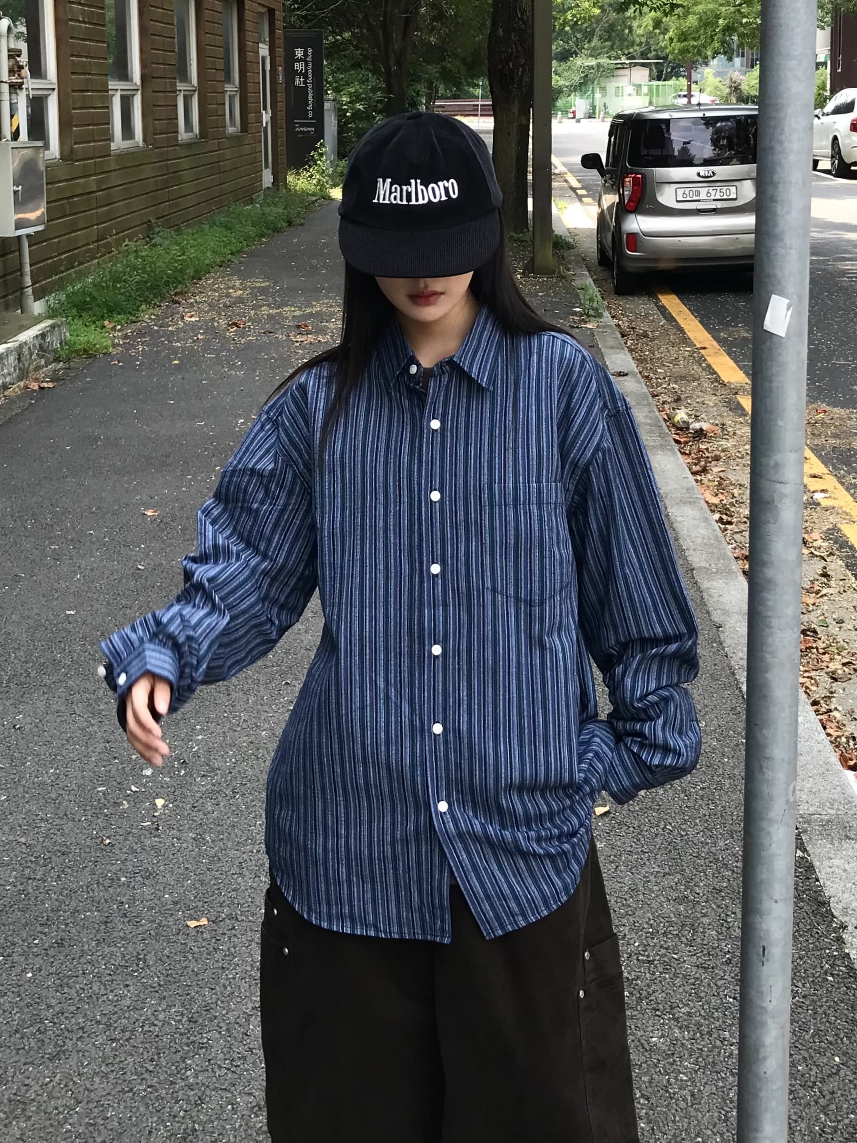 エスニックストライプシャツ