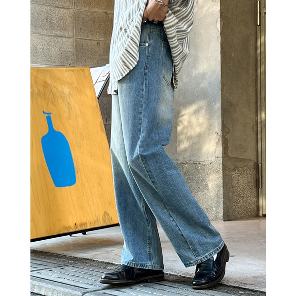 ウォッシュワイドデニムパンツ | ファッション通販サイト NUGU ウォッシュワイドデニムパンツ | ファッション通販サイト NUGU