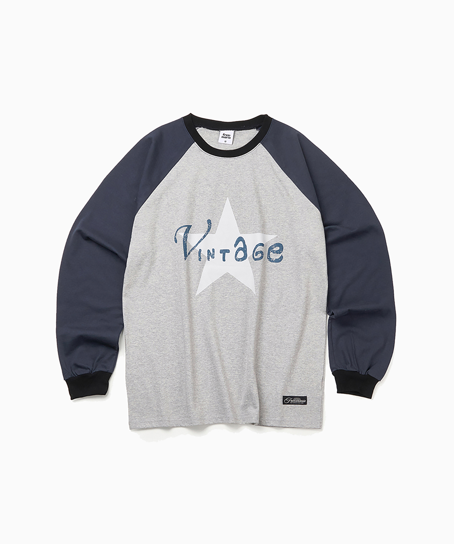 90Sヴィンテージスターレグランロングスリーブ[チャコール