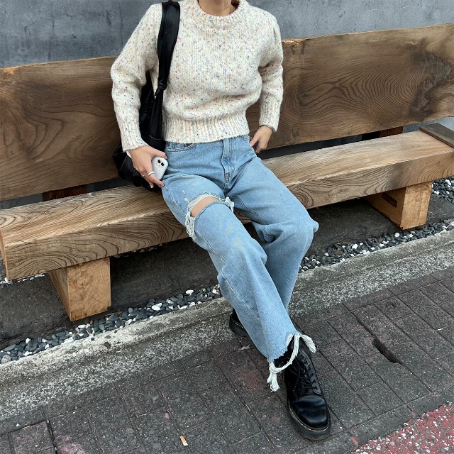 10 TEN ダメージデニムパンツ ダメージルーズワイドカーゴデニム（デニムパンツ）｜KsG