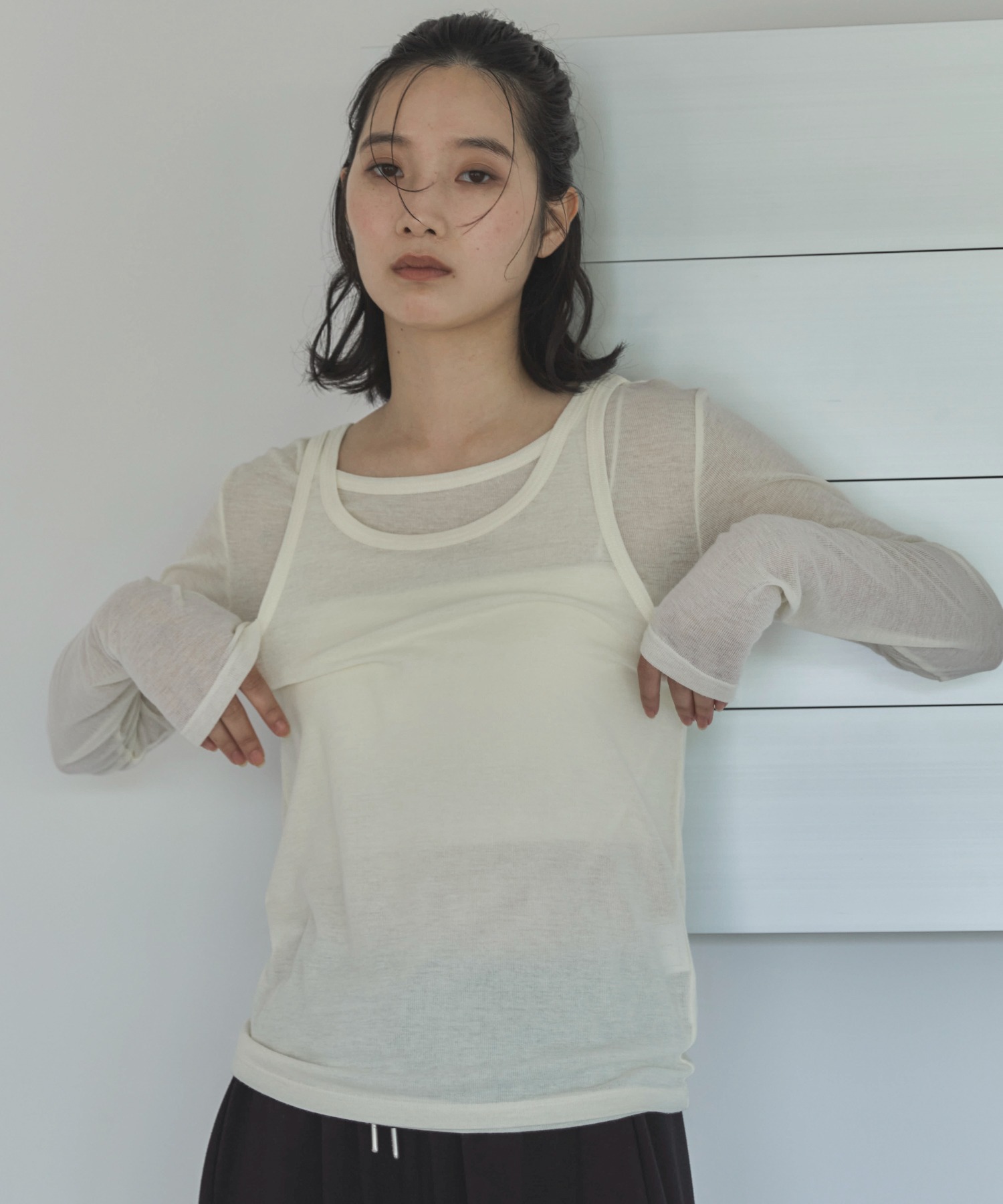 タンクレイヤードシアーロンTee | ファッション通販サイト NUGU