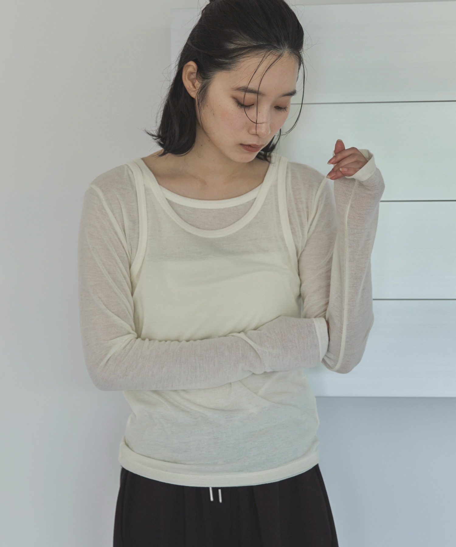 タンクレイヤードシアーロンTee | ファッション通販サイト NUGU
