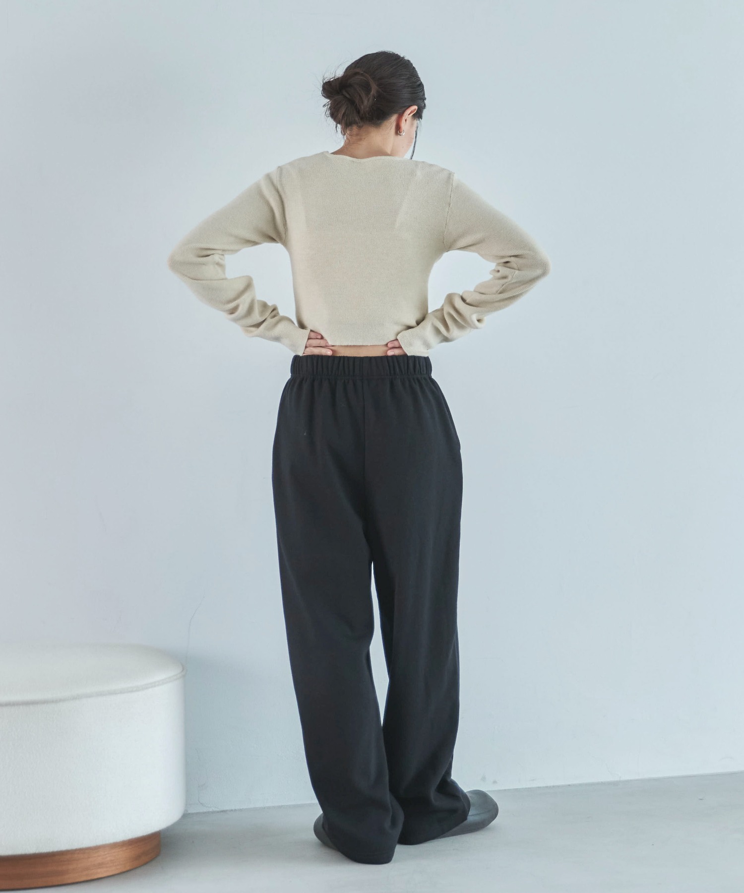 ハンドウォッシャブル】クロップドクルーニット | ファッション通販