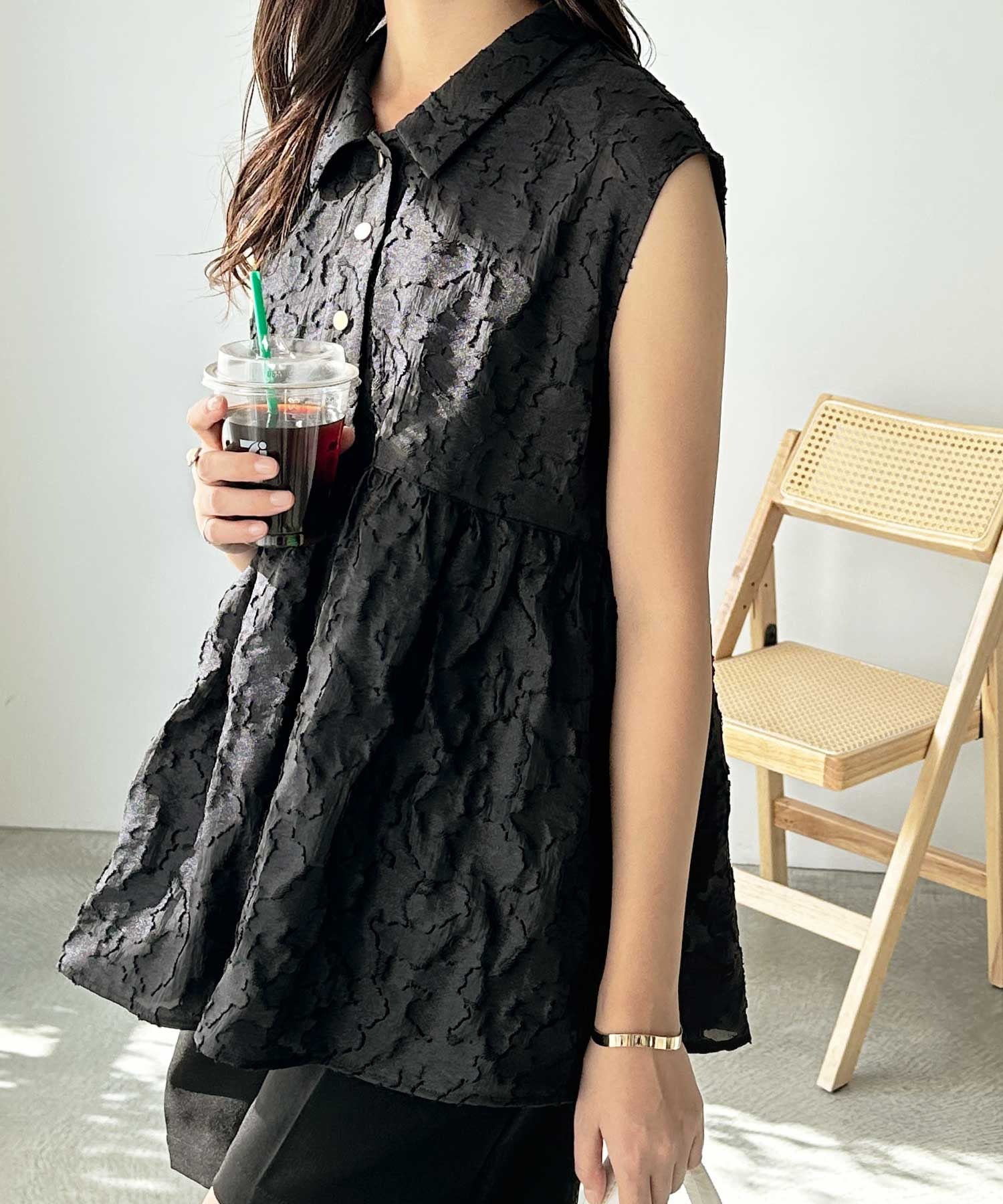 シアージャガードペプラムチュニックブラウス | ファッション