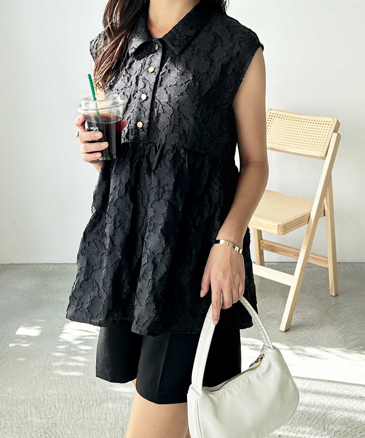 シアージャガードペプラムチュニックブラウス | ファッション