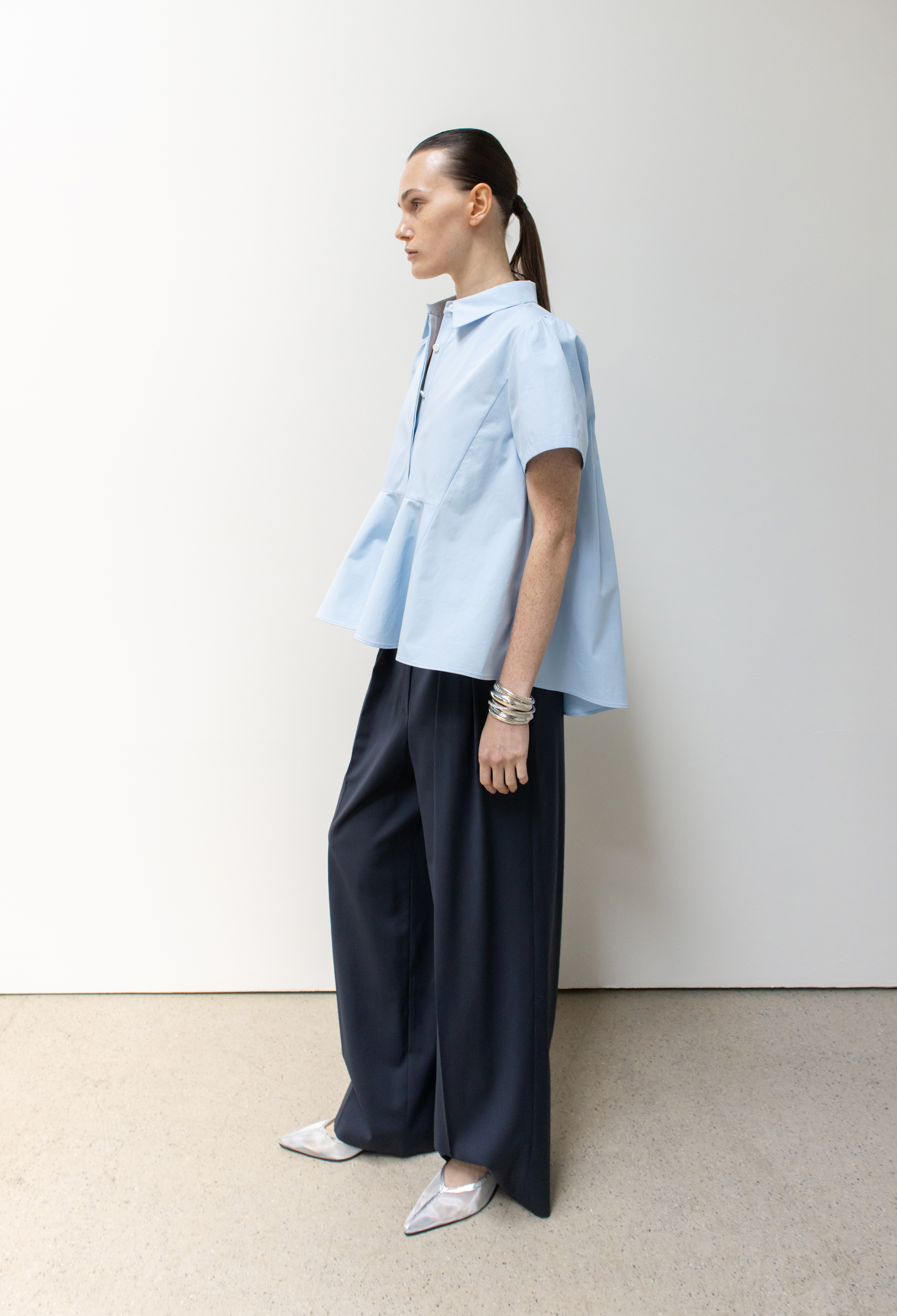 Summer Wool Trousers Slate Navy