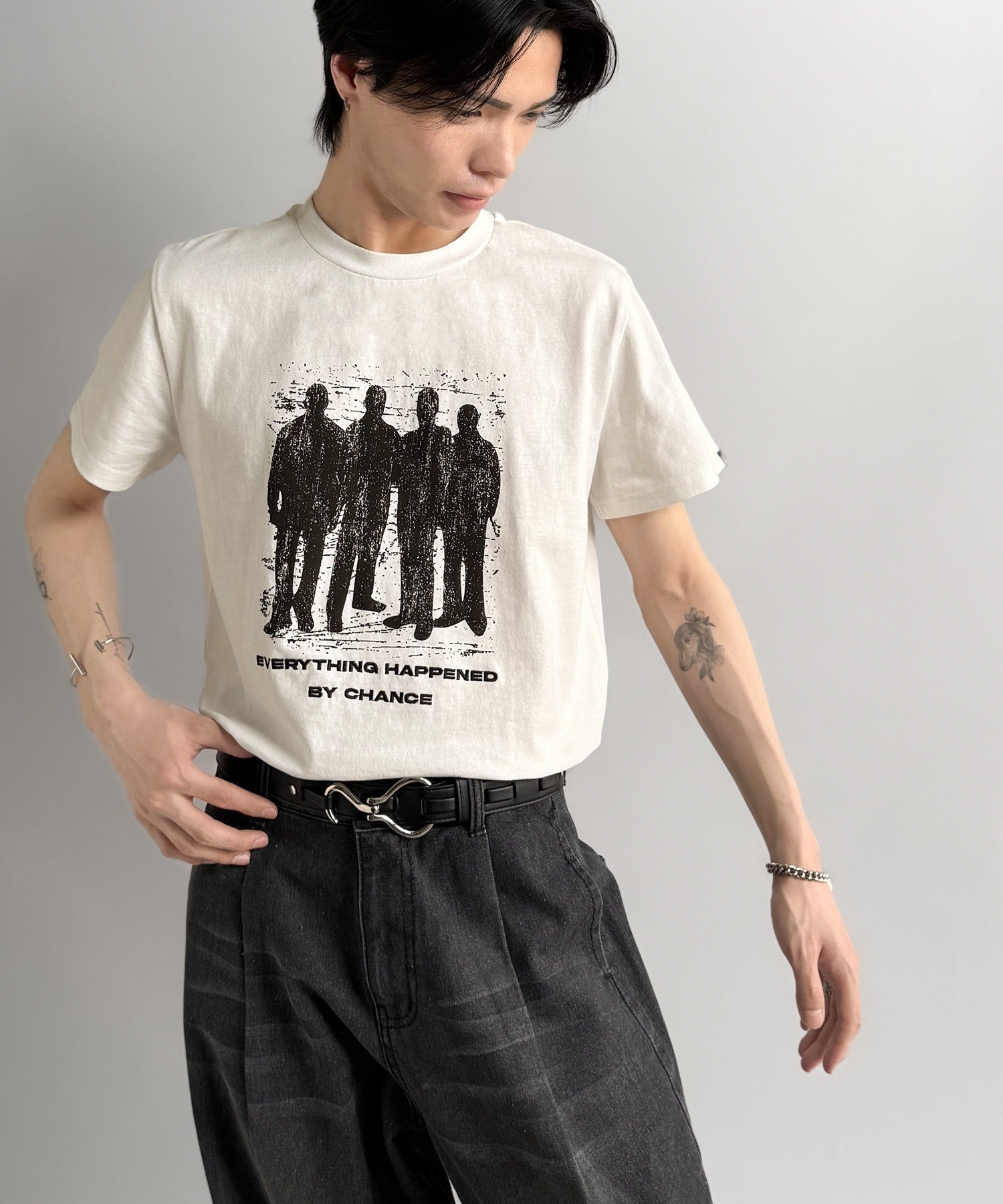 NO COFFEE×CLUBHAUS コラボ ハーフジップ半袖シャツ NO COFFEE