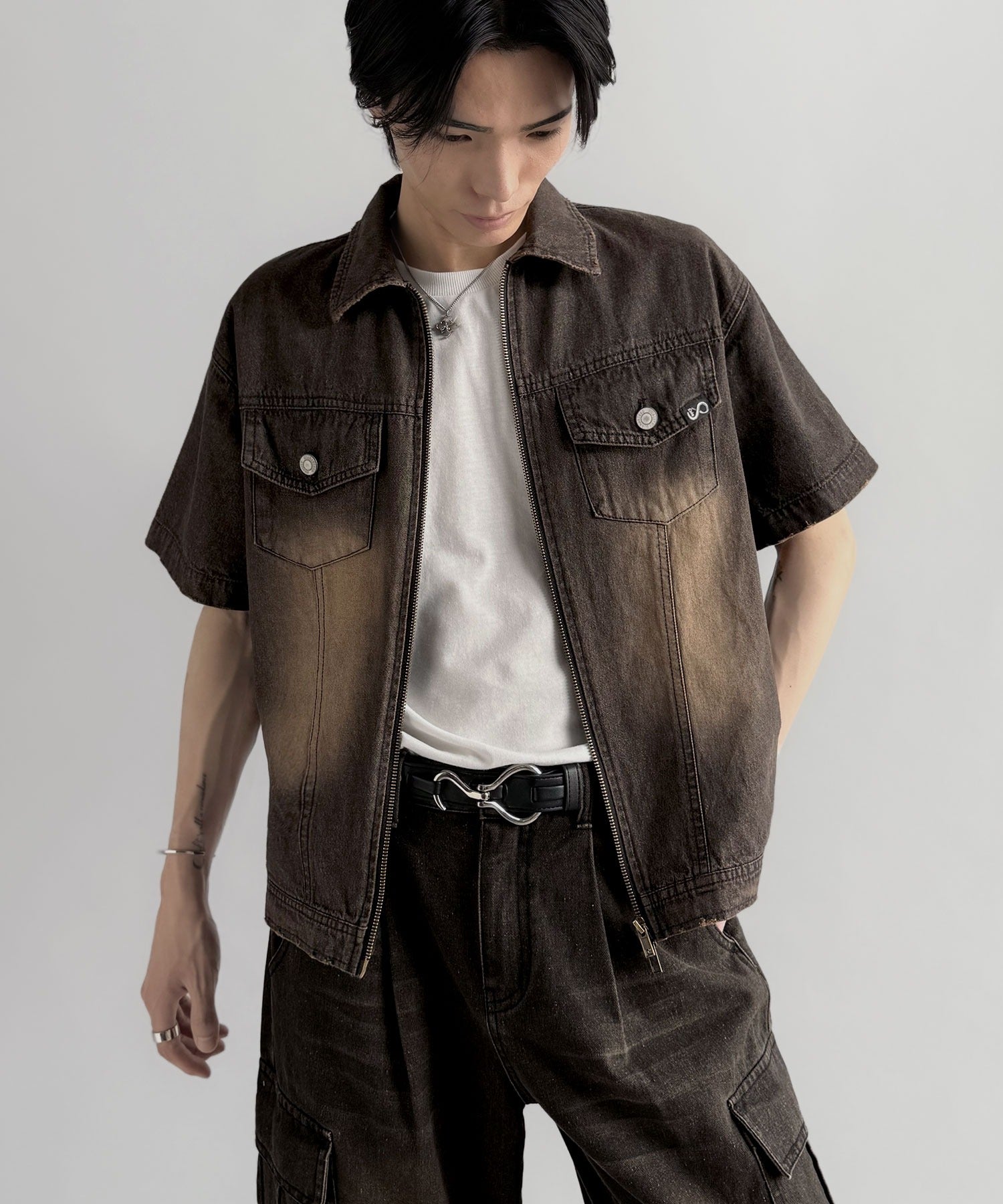 ショートデニムシャツ Z1975 ショートデニムシャツ - ブルー | ZARA Japan / 日本
