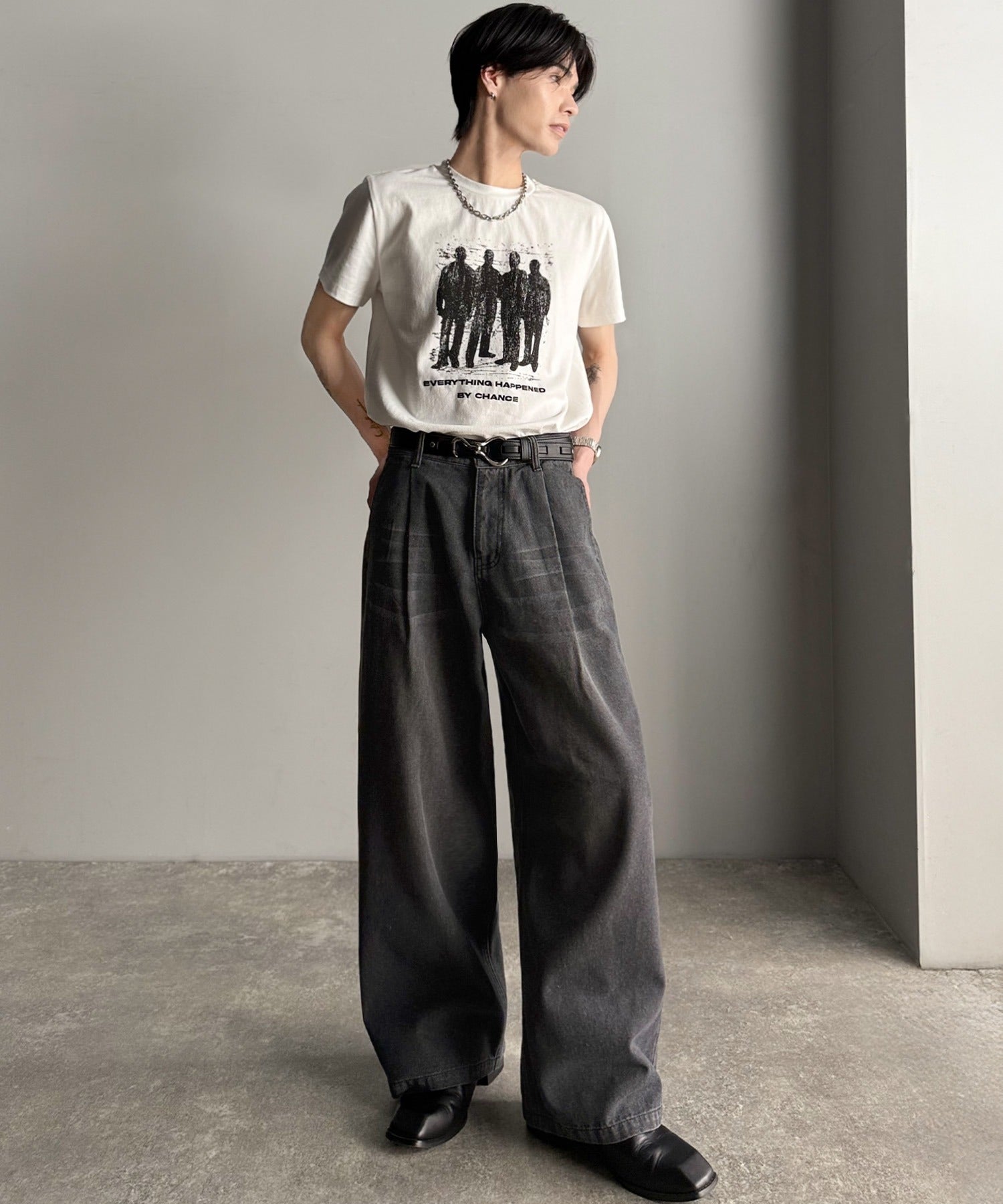 [Tilde seoul] バブル ドット フリル ワイド デニム 高身長向けサマーカットワイドデニムパンツ | レディース