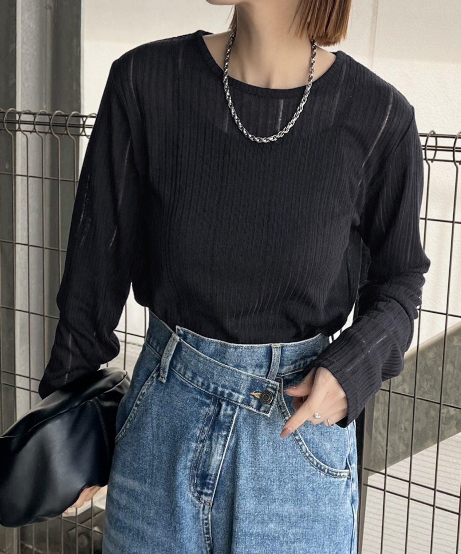 sayo×クラシカルエルフコラボ》透けるたびに、細見え。ストライプ