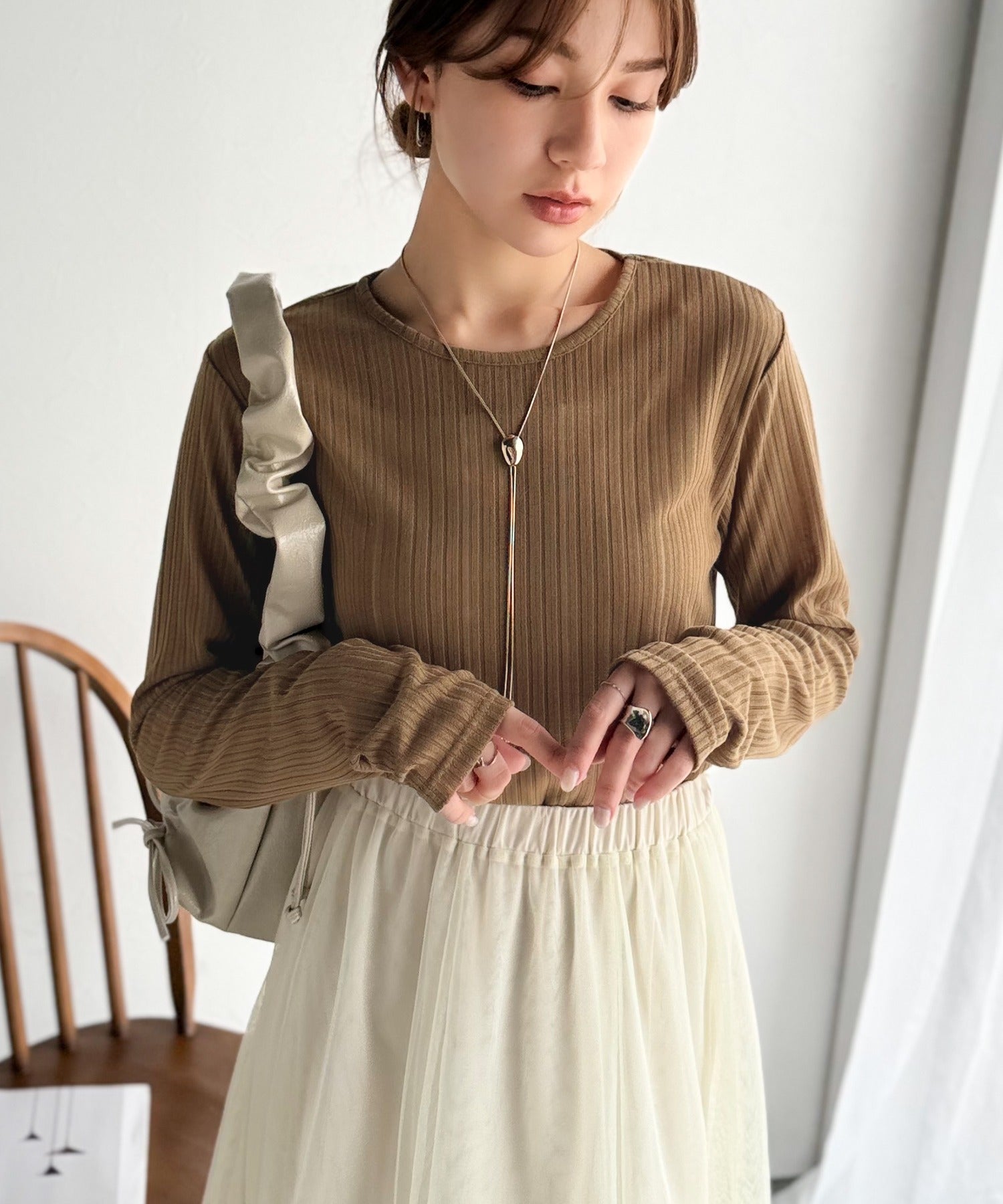 sayo×クラシカルエルフコラボ》透けるたびに、細見え。ストライプ