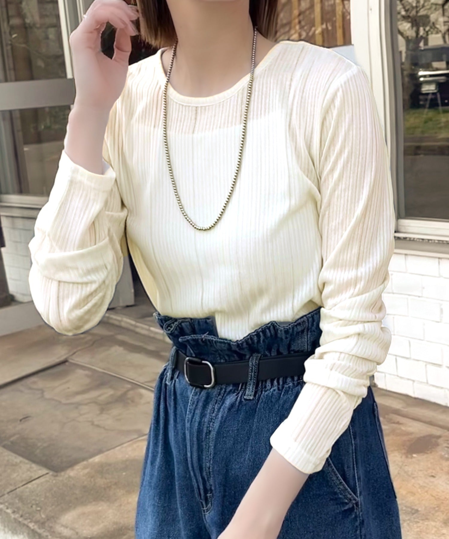 sayo×クラシカルエルフコラボ》透けるたびに、細見え。ストライプ