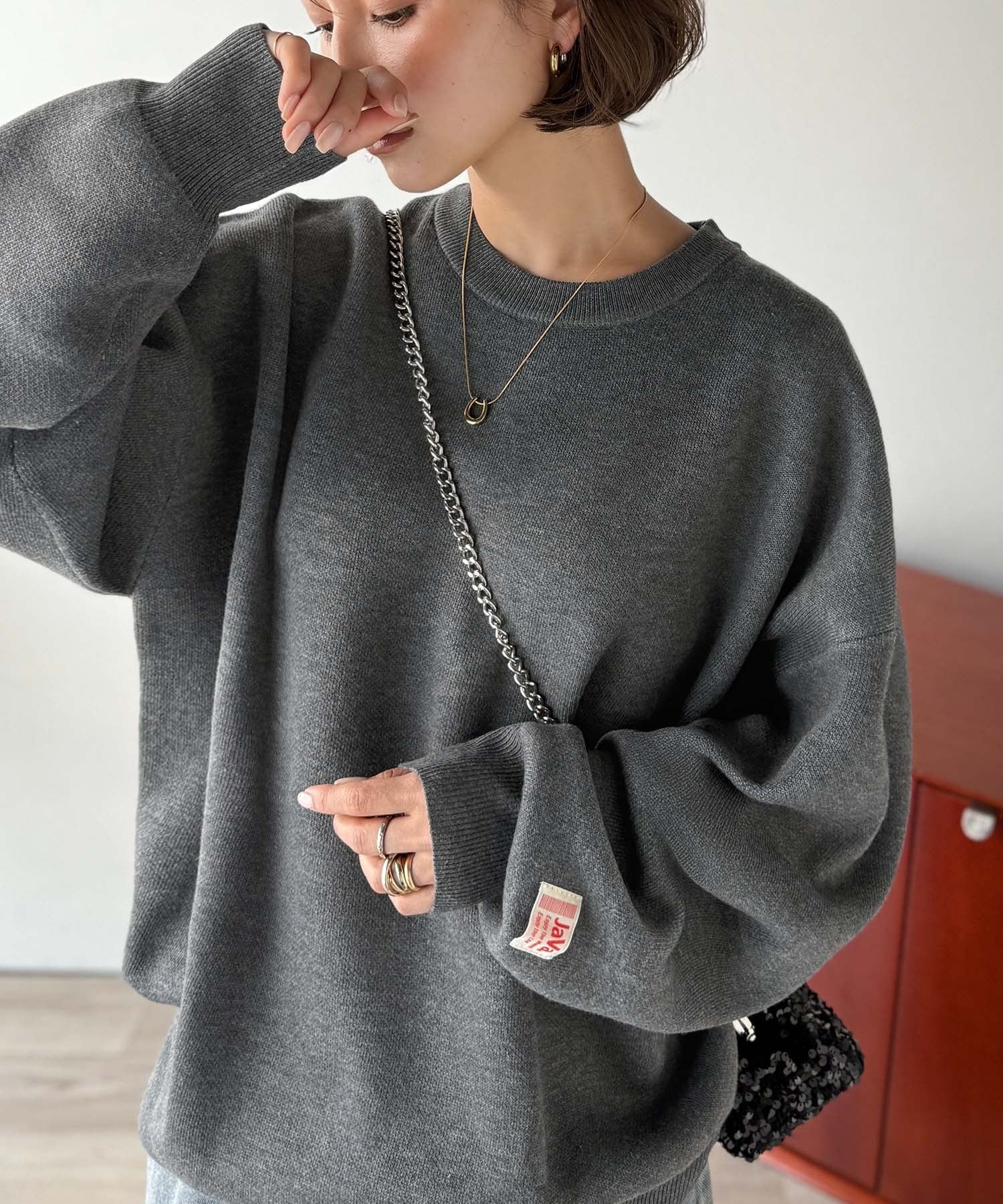 《JaVaジャバコラボ》見た目も気分も2倍楽しい！リバーシブルカラースウェットライクダブルフェイスプルオーバー jv1020282