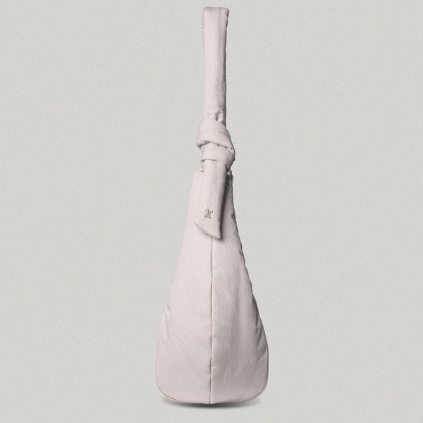 FOLNUA PADDED OVAL BAG LIGHT GRAY - COTTON | ファッション
