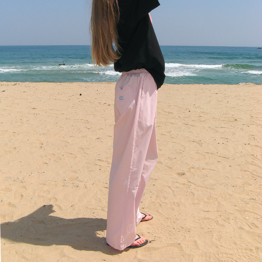 パンツ RONRON BACK HEART STITCH POCKET BANDING PANTS SOFT PINK BACK HEART STITCH POCKET BANDING PANTS SOFT PINK