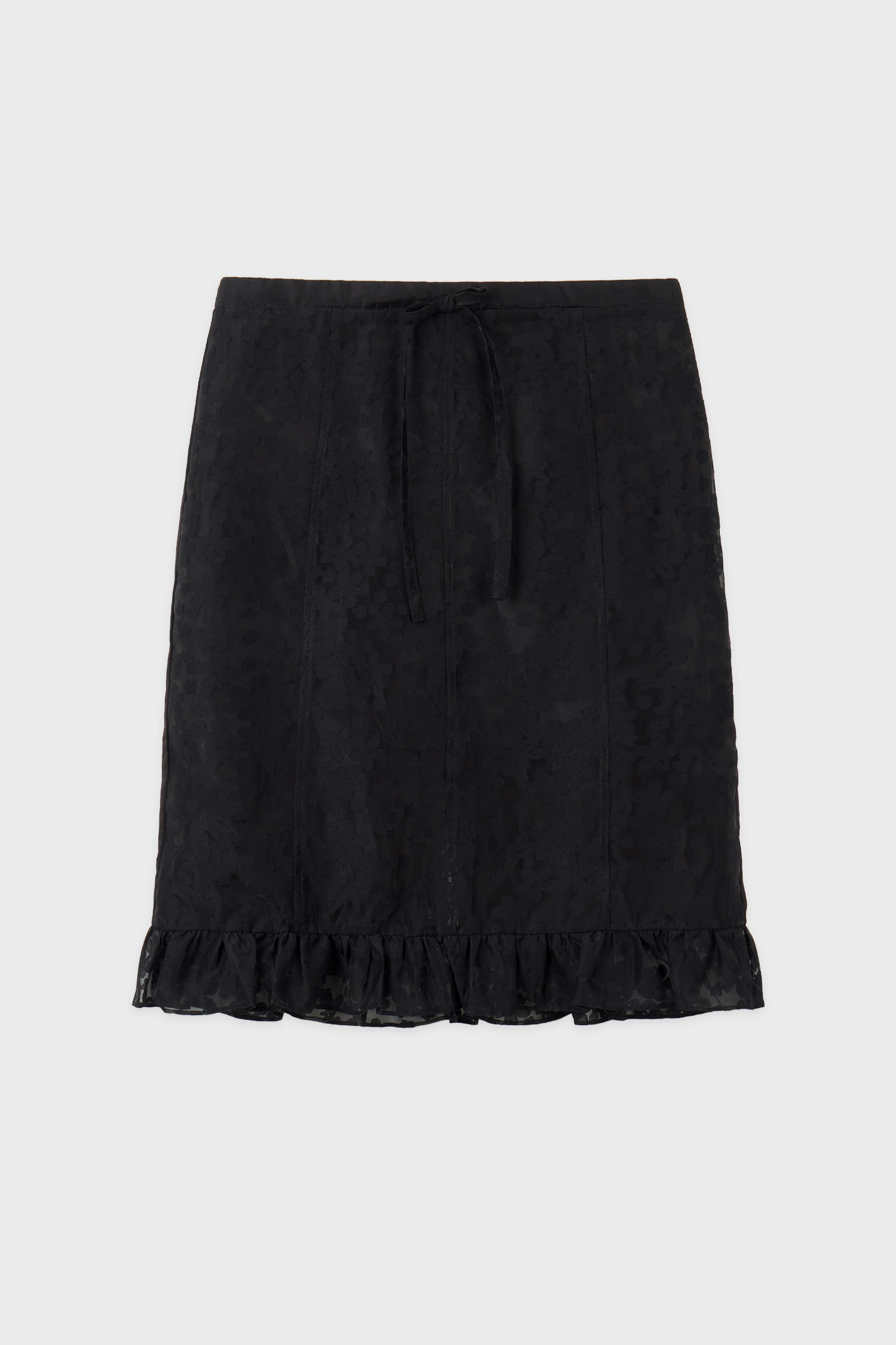Flower Sheer Skirt (Black)