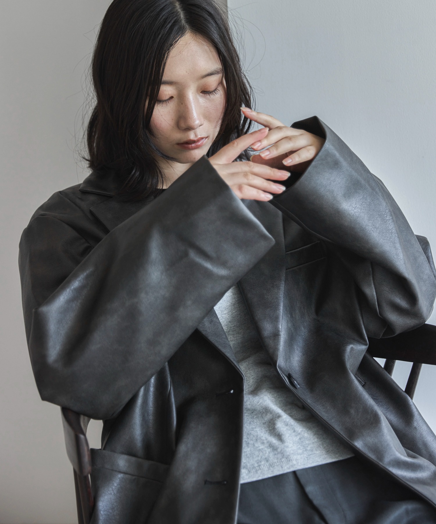 ビンテージレザーテーラードジャケット | ファッション通販サイト NUGU