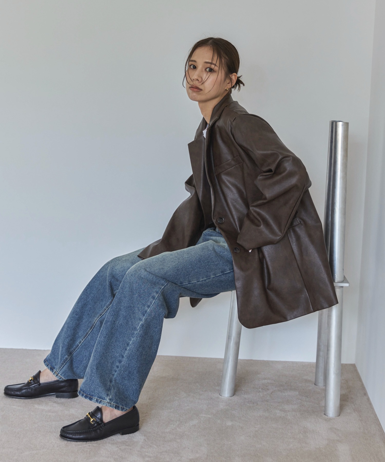 ビンテージレザーテーラードジャケット | ファッション通販サイト NUGU