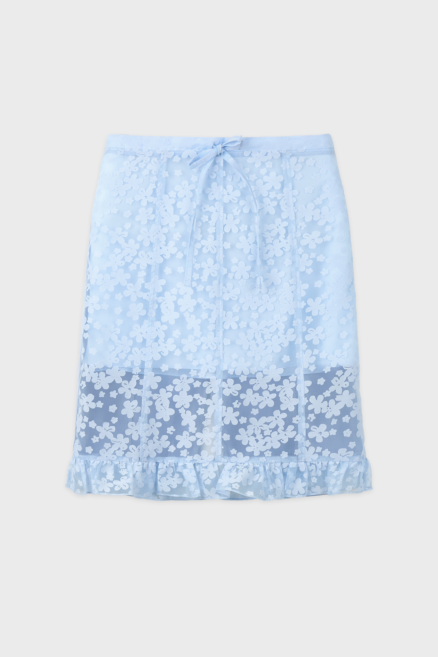 Flower Sheer Skirt (Blue)