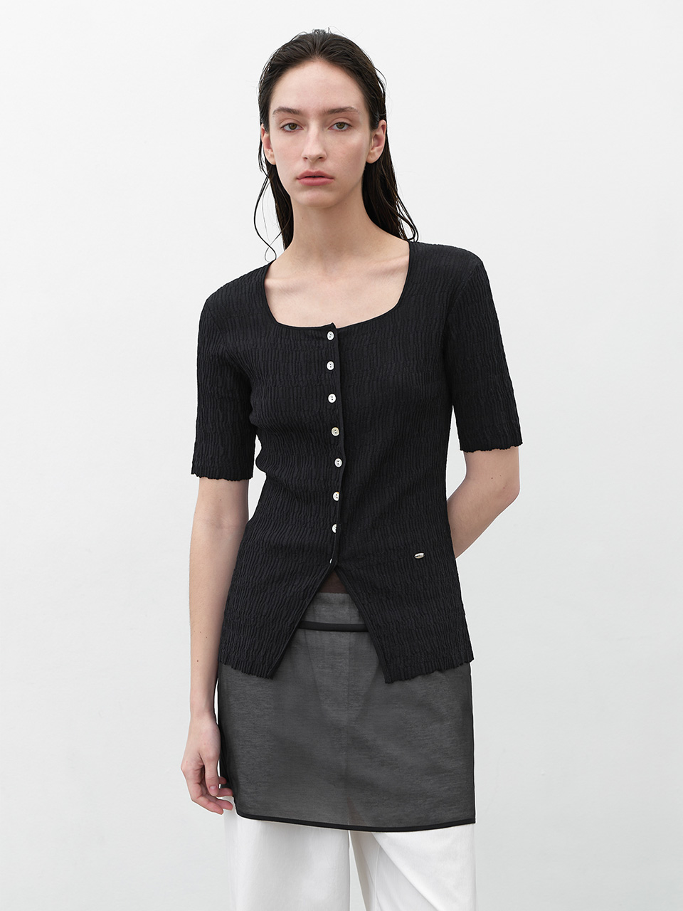 NF] PUFF SWEAT CANCAN MINI SKIRT_(BLACK)_F24QD874