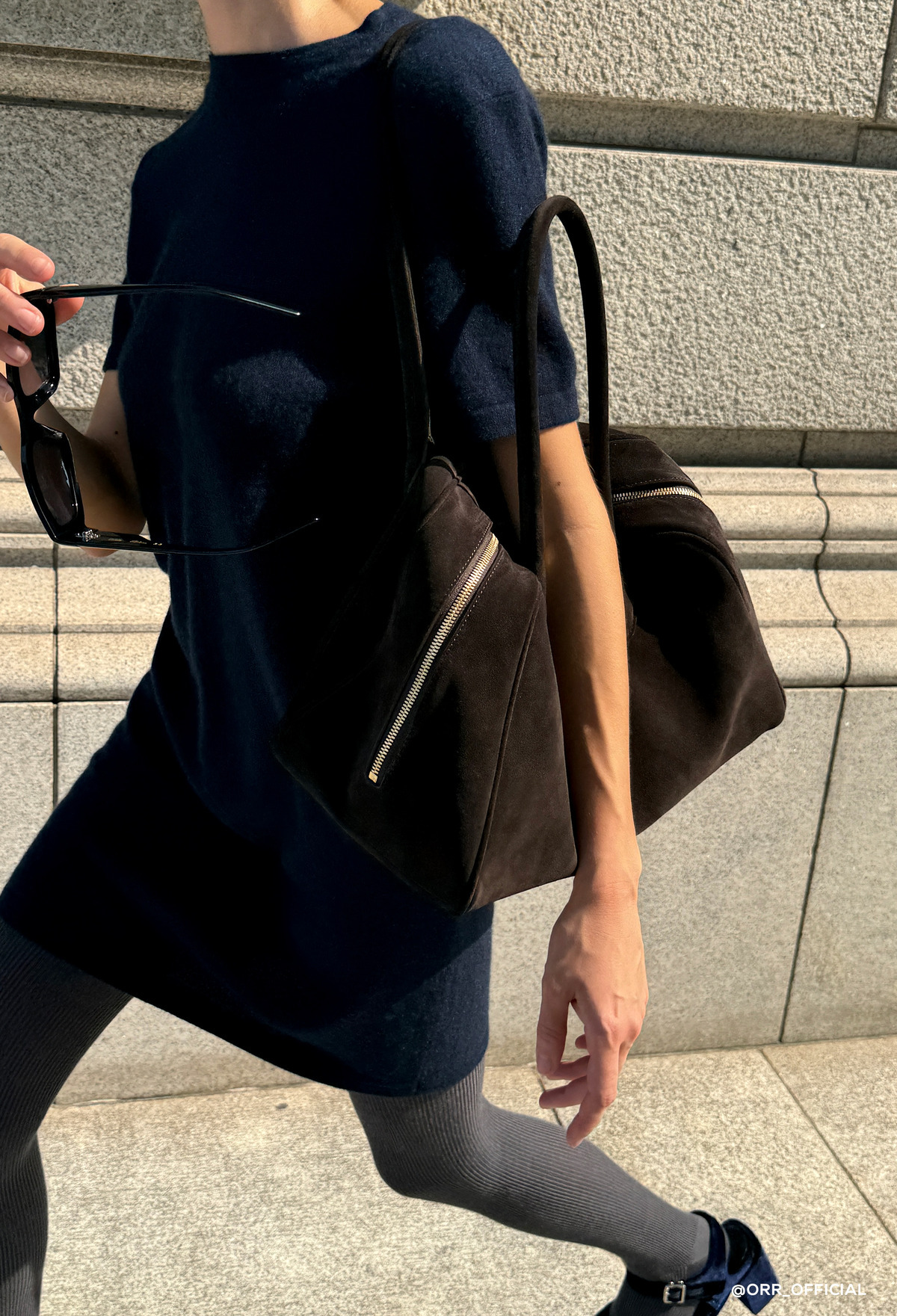 Curvy Bag M - Suede Brown | ファッション通販サイト NUGU