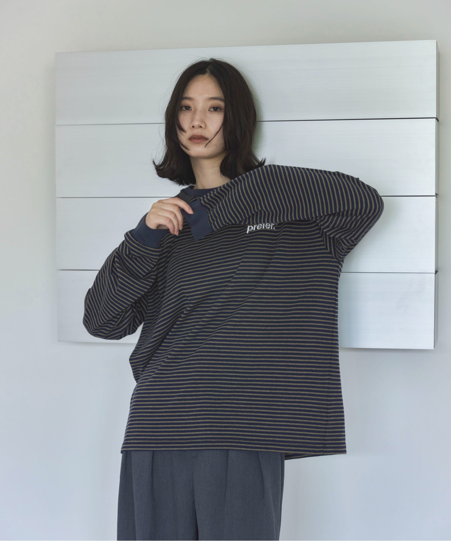 エンブロイダリーボーダーロンTee | ファッション通販サイト NUGU